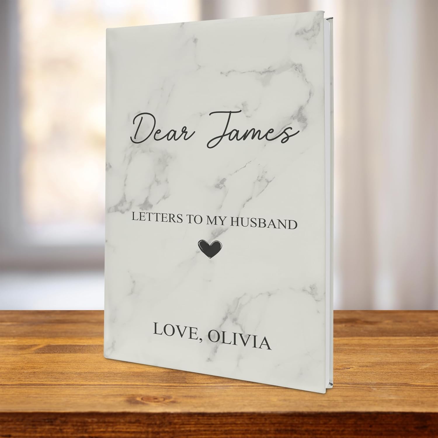 On The Rox Personalized Love Letter Journal - Letters to My Husband - Thoughtful Valentine’s Gift for Husband - Elegant Leatherette Gift - Unique Keepsake Notebook for Letters to My Love