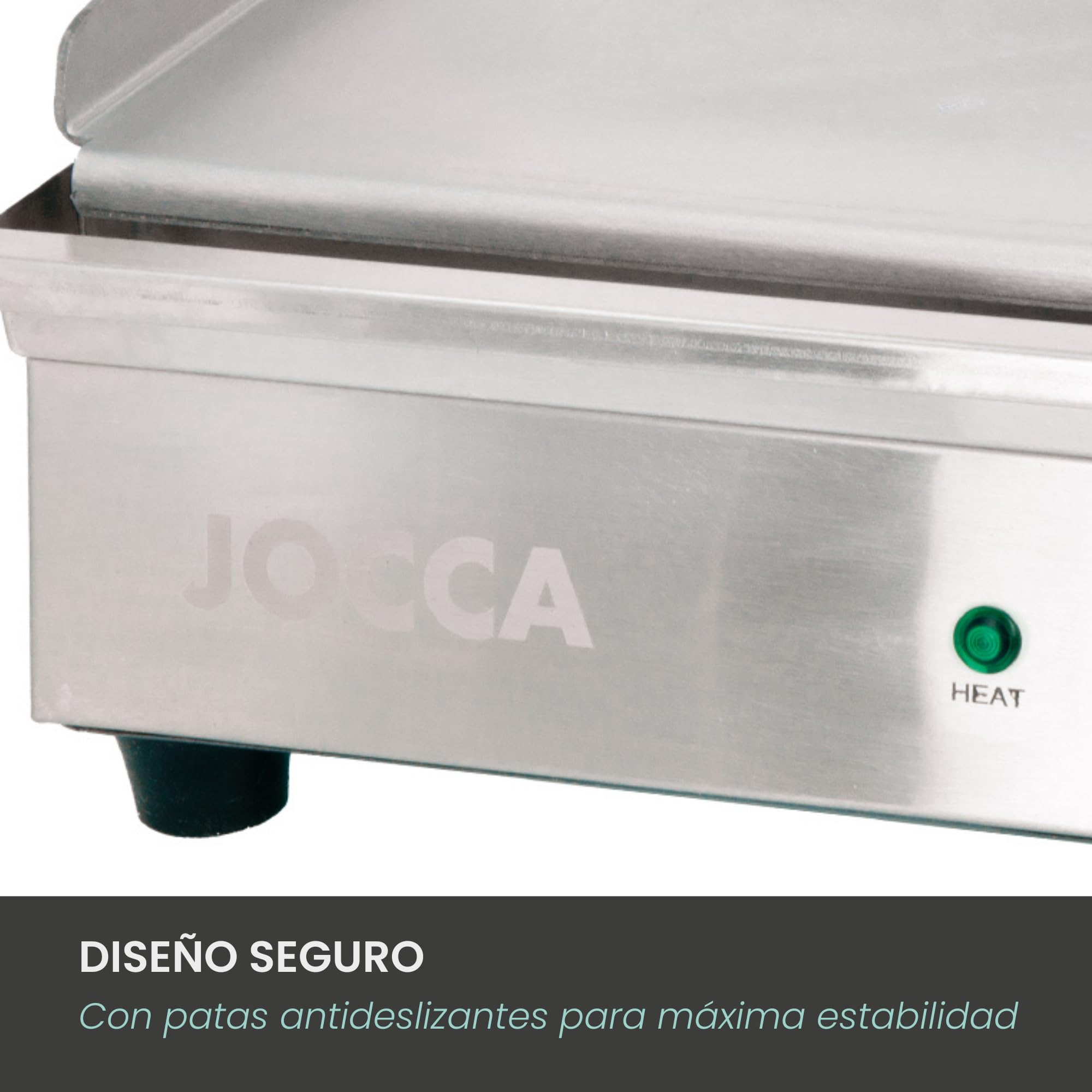 Jocca Plancha Électrique Teppanyaki en Acier Inoxydable avec Surface de Cuisson 39,6x26 cm