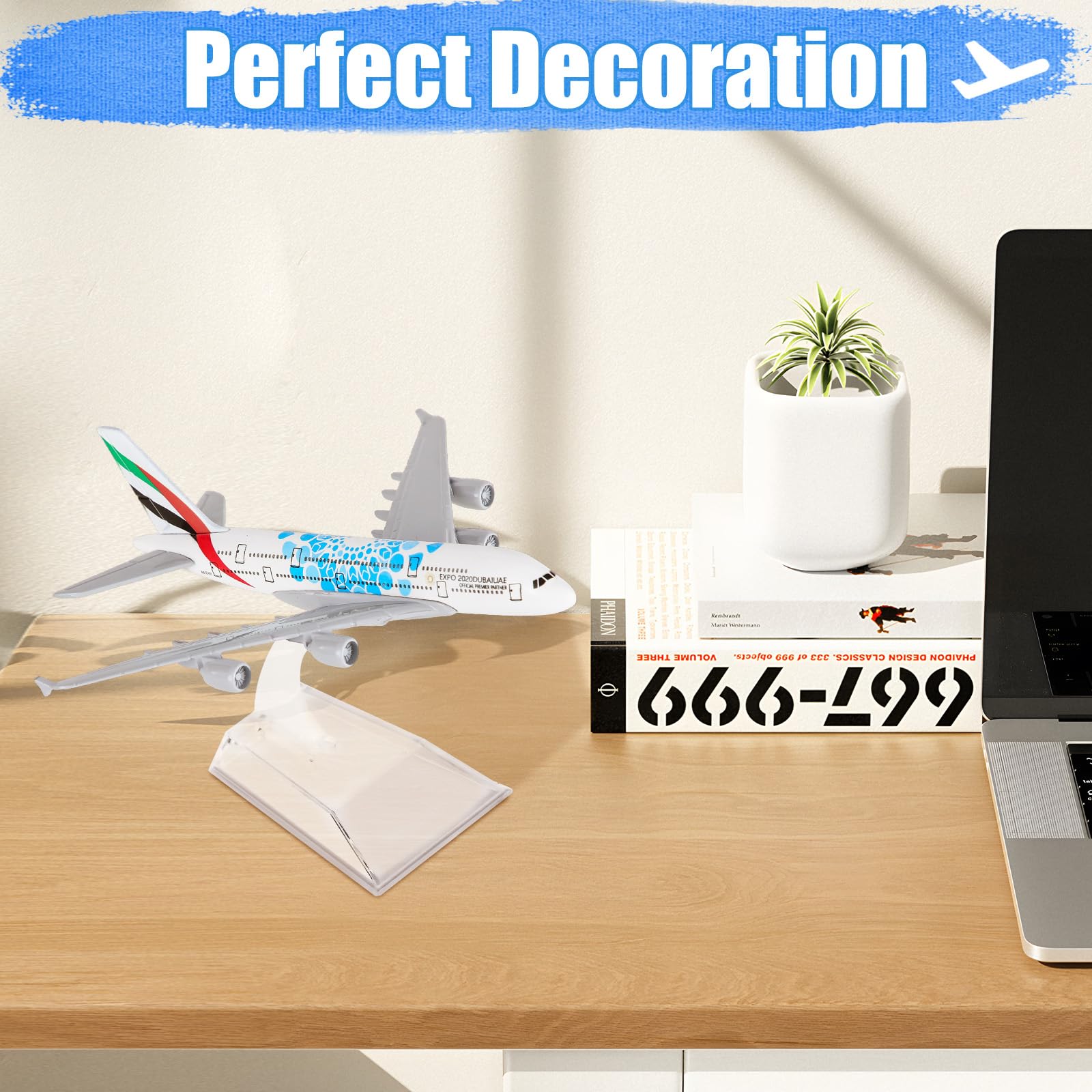 Nhemeylp Model Plane, A380 Airplane Model 1:400 Diecast Airway Planes - Image 4