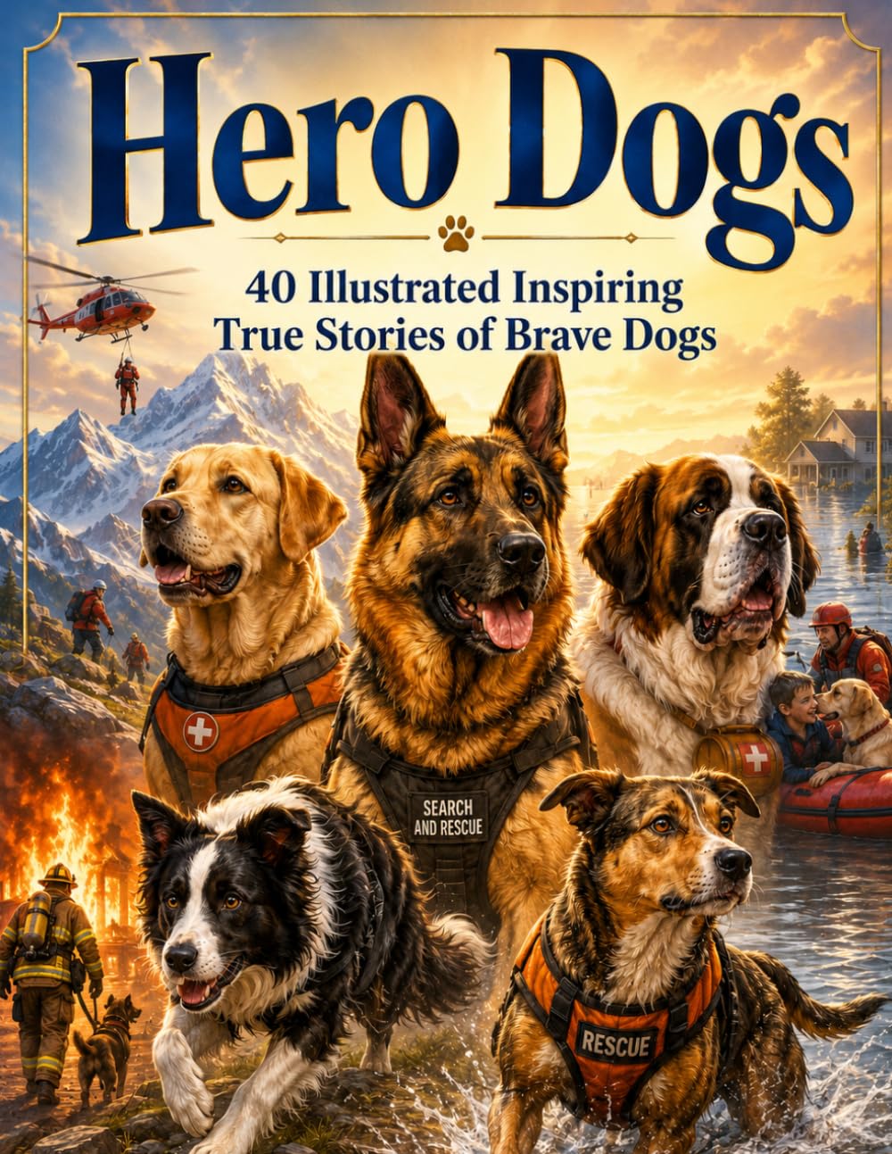 Hero Dogs: 40 Illustrated Inspiring True Stories of Brave Dogs