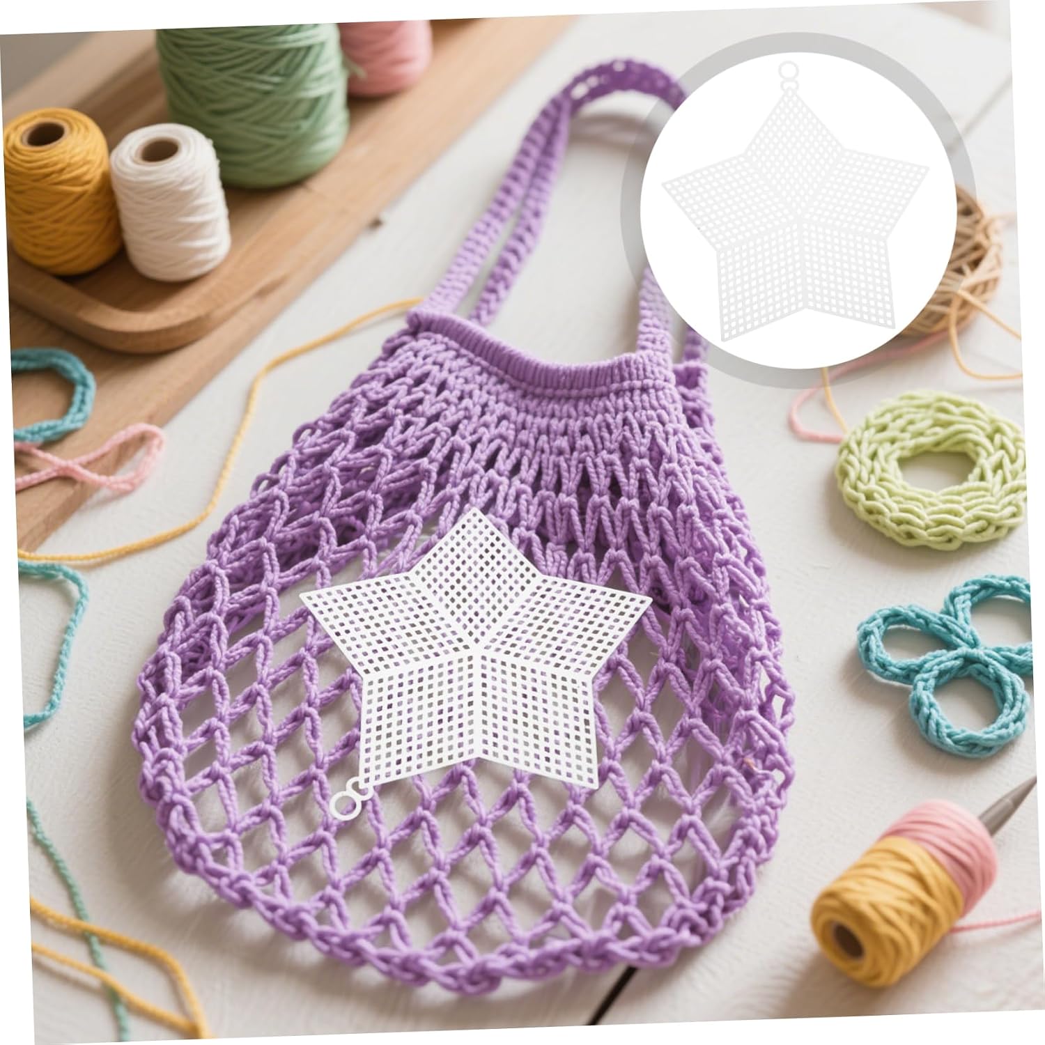 PLAFOPE 10Pcs Plastic Mesh for Crafting Versatile Plastic Canvas for Crochet Bags Sturdy Woven for Cross Stitch Beginner Friendly Craft Making Supplies
