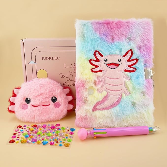 Diario Personal con Candado Axolotl, Regalo para Niñas miniatura 2