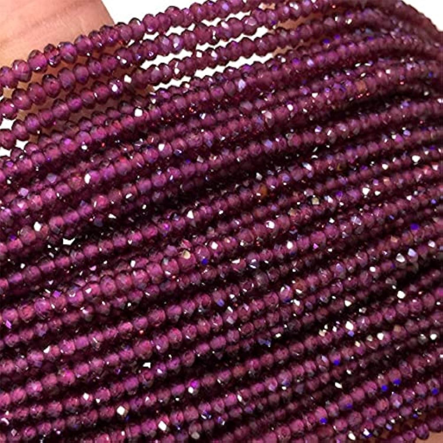 Grenat rouge violet perles sans défaut de taille pour éviter les fils cassants LKBEADS