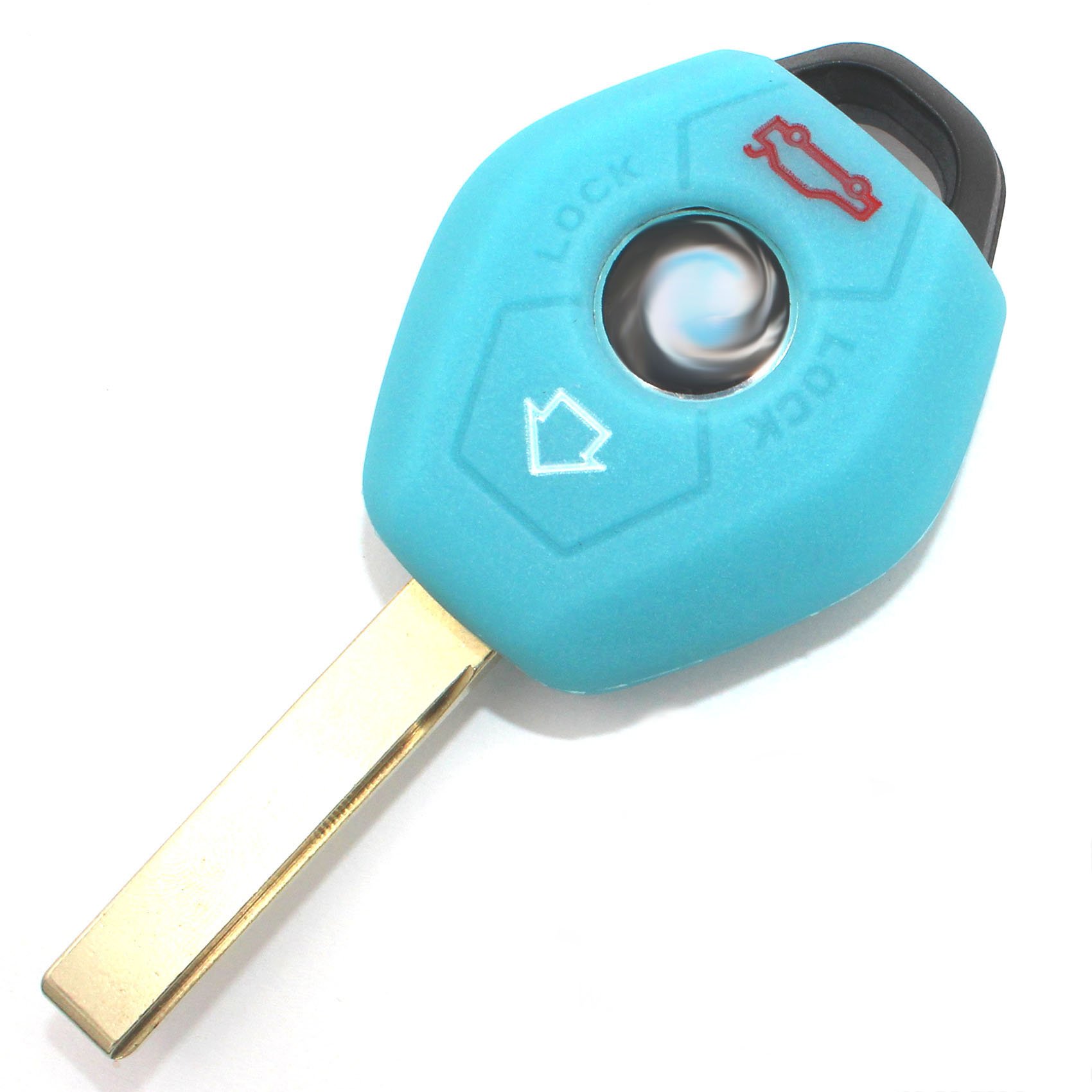 Custodia Morbida In Silicone Per Chiave Auto Opel Vectra C / Signum, Copri Chiave Fluorescente Verde - 2