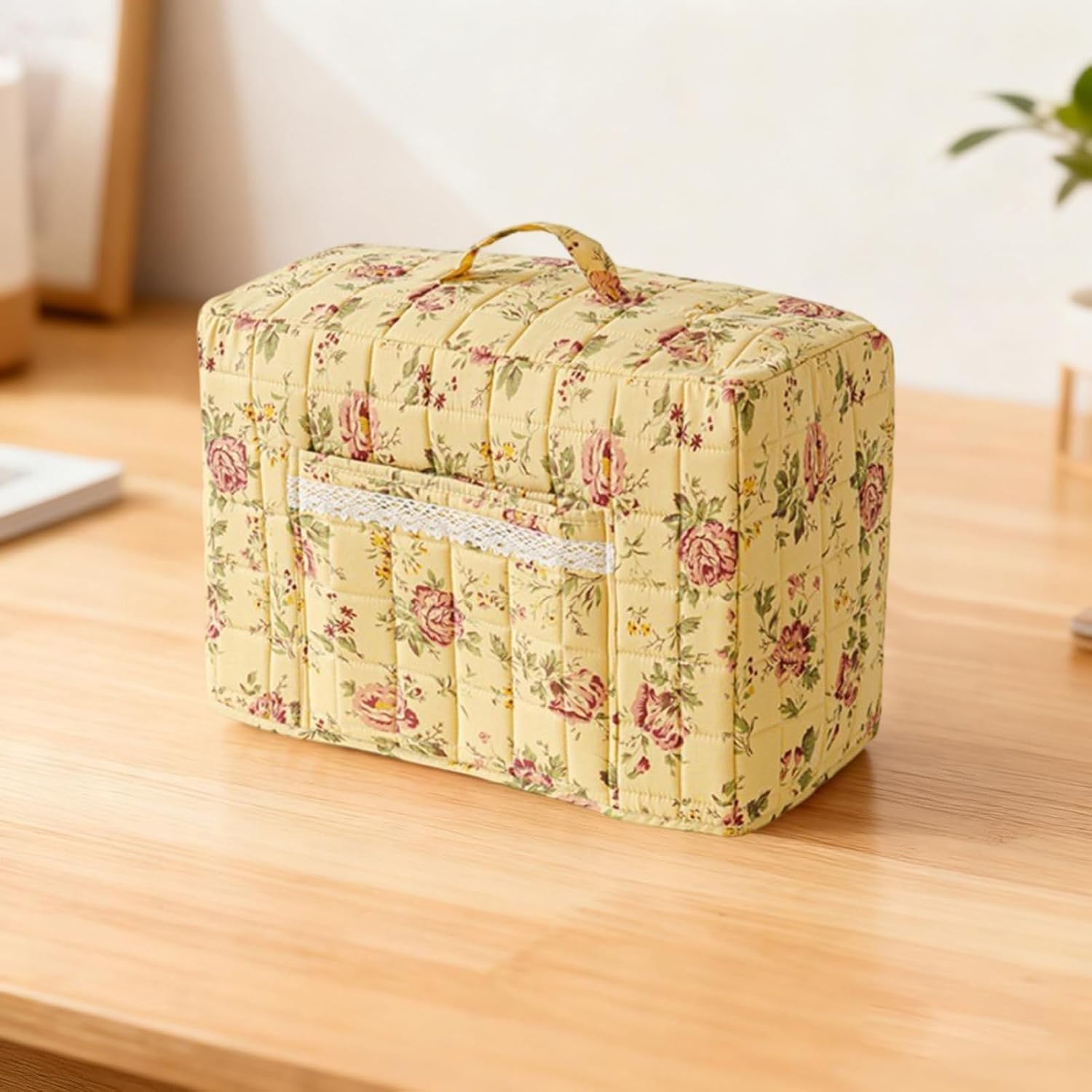 Sewing Machine Carrying Case Flower Pattern Dust Tote