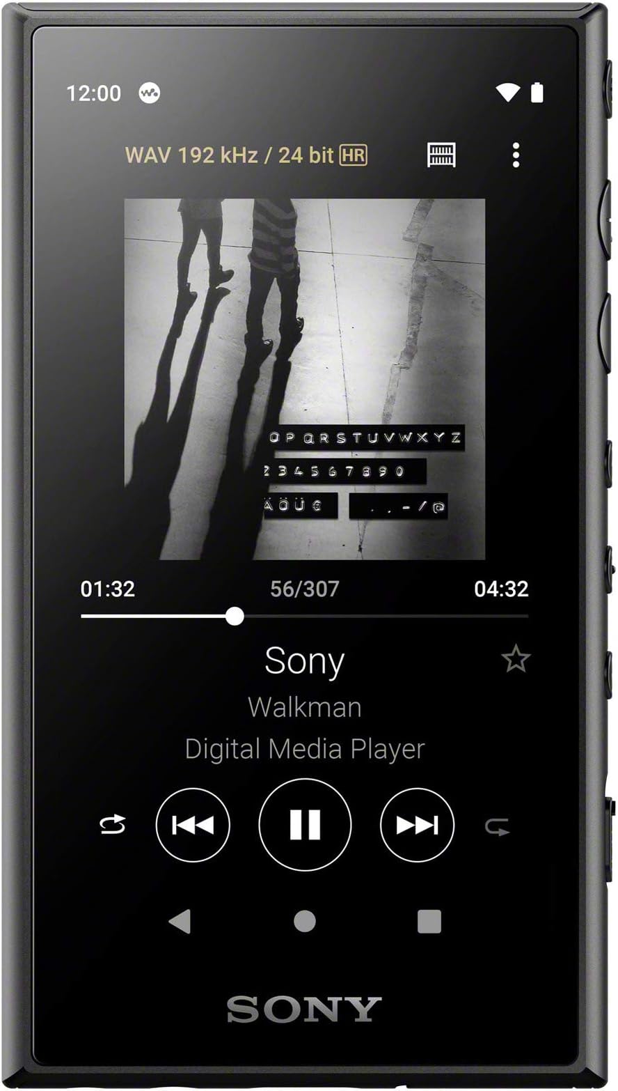 Sony Nw-A105 16GB Walkman Hi-Res Portable Digital Music Player with Android 9.0, 3.6" Touch Screen, S-Master Hx, DSEE-Hx, Wi-Fi & Bluetooth and USB Type-C - Black