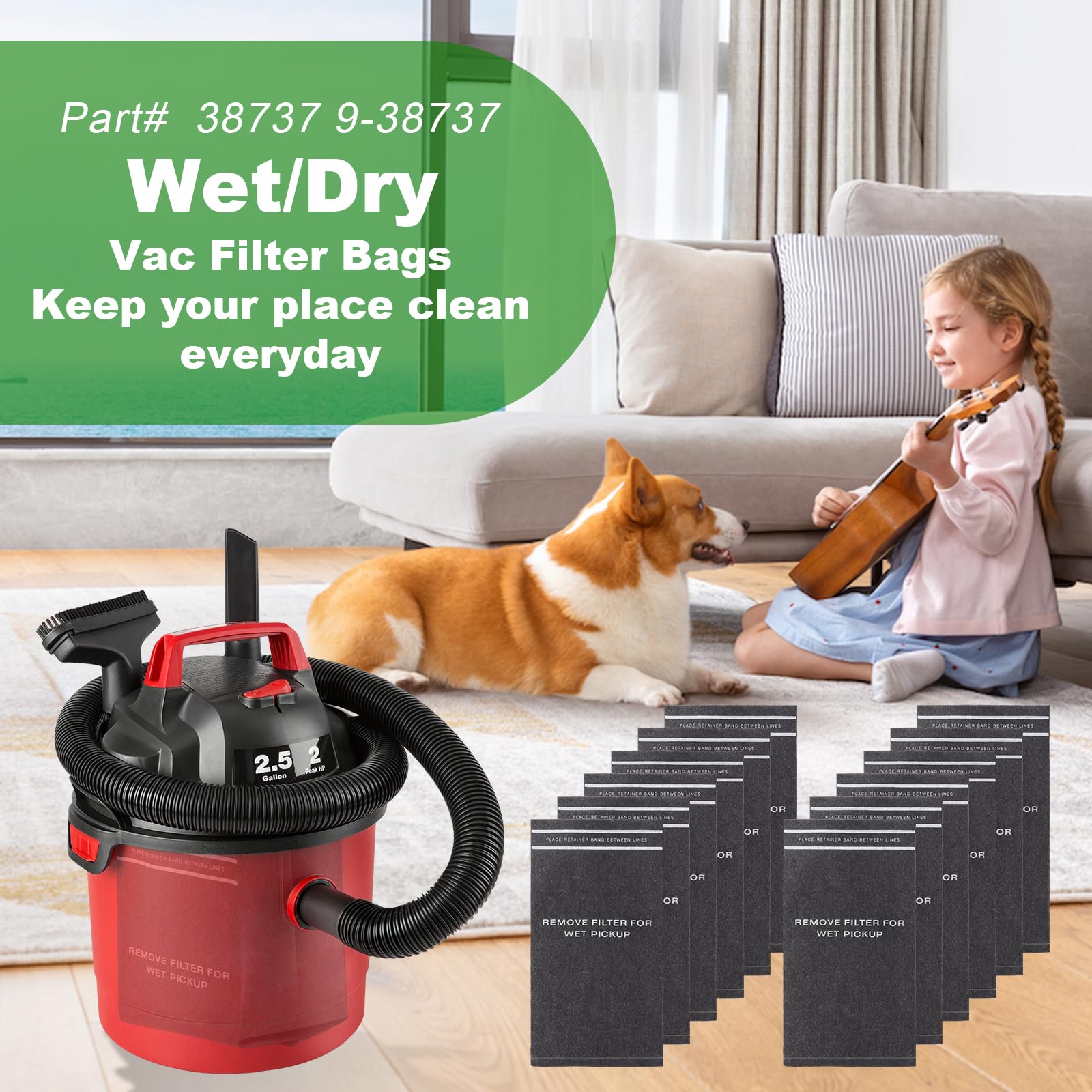 Amazon.com - Shop Vac Filter Bags for Craftsman 2 to 2.5 Gallon