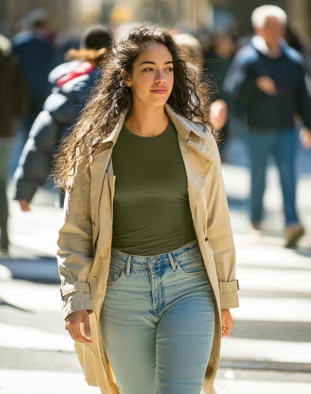 Zengjo Womens Thermal Tops Lightweight Long Sleeve Running Workout Shirts Cold Weather Athletic Baselayer Soft Fitted Warm - Image 3