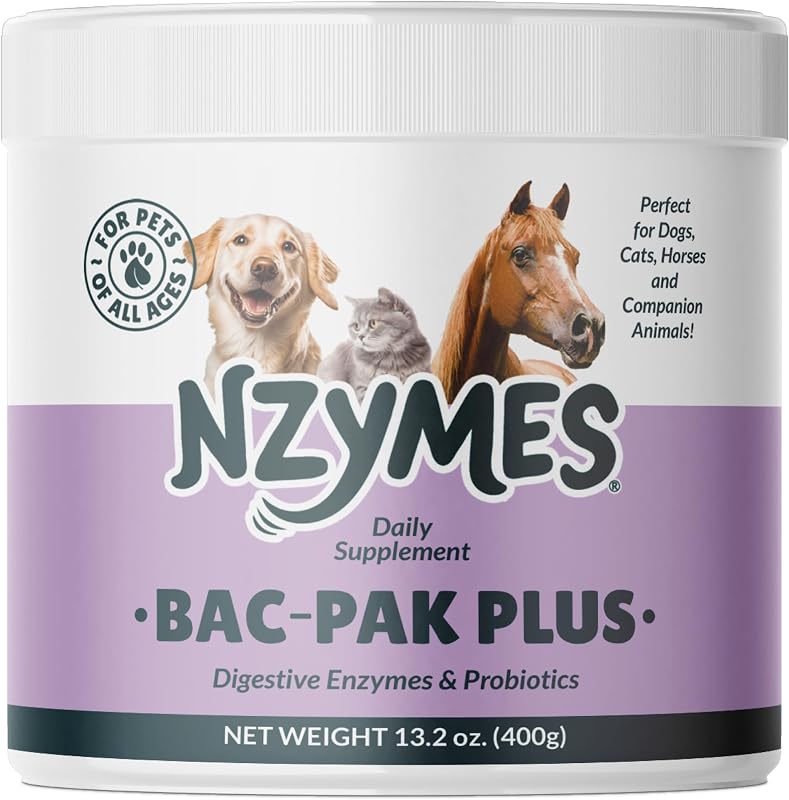 Suplemento digestivo com enzimas e probióticos Nzymes BAC-PAK PLUS B400, 400 g