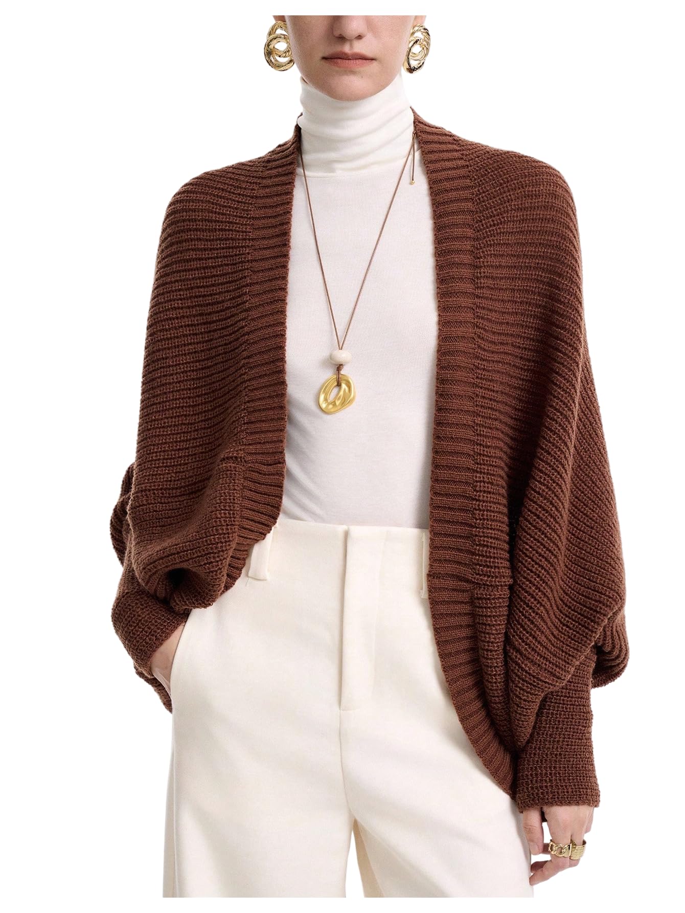 SOLY HUX Womens Open Front Cardigan Ribbed Knit Long Sleeve Sweater Outerwear Fall Clothes
