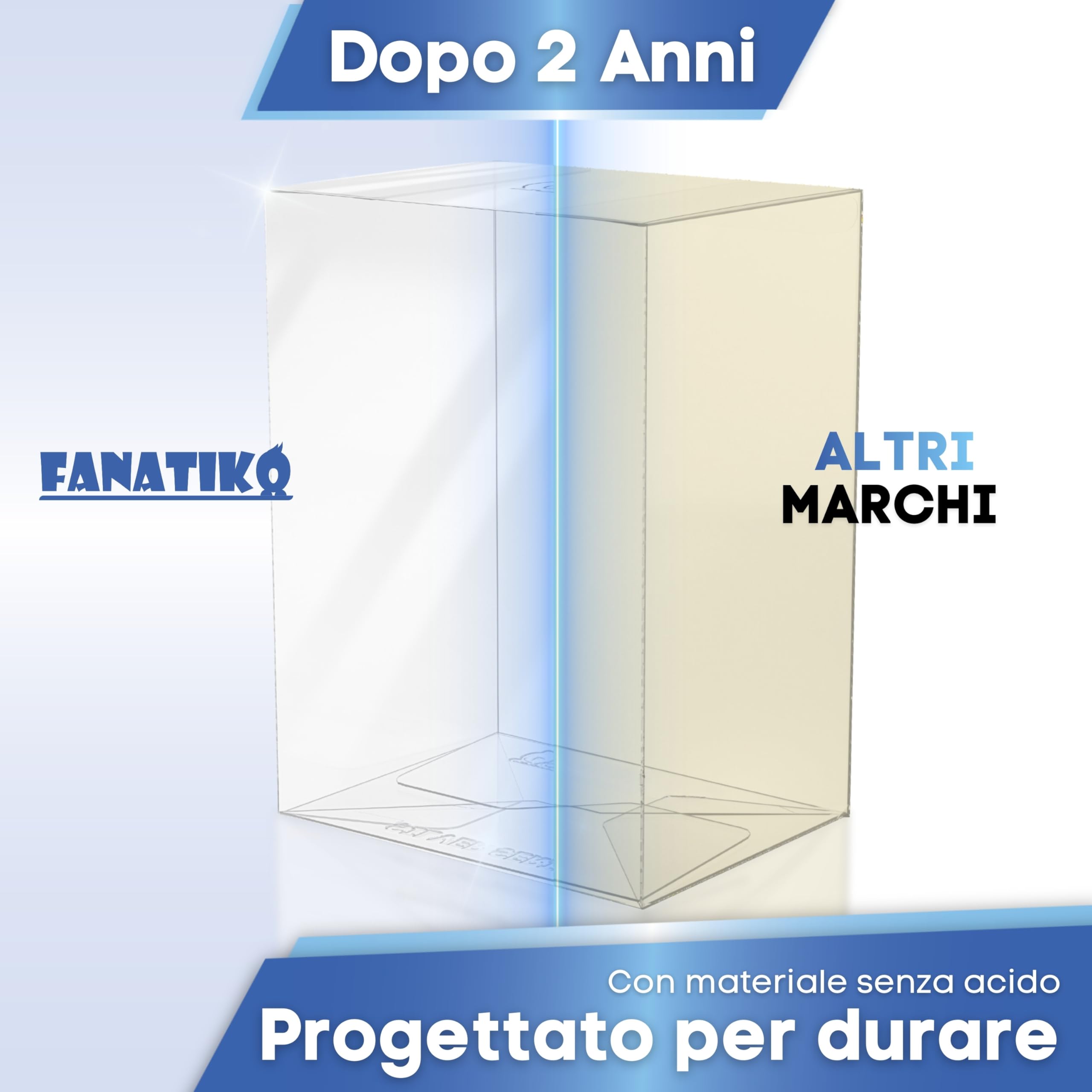 Fanatiko Pacchetto di 6, 12, 25 & 50 Protettori SILVER per Funko Pop 4'' – Protezione Funko Pop da 0,4 mm – Mantieni la tua Collezione in Perfette Condizioni Grazie al tuo Pop Protector