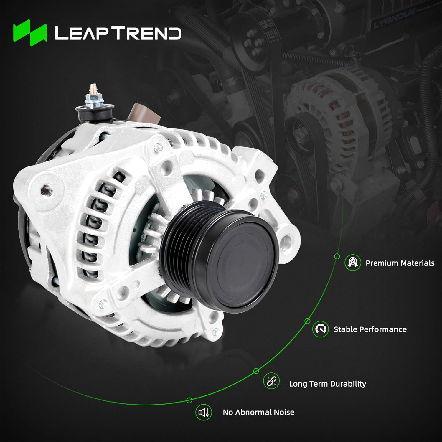 LEAPTREND NEW Alternator 12V 115A Fit for Toyota Corolla 2014-2018 L4 1.8L Replace 27060-0T230 27060-0T240 27060-0T320 1042107020 1042113301 1042113303