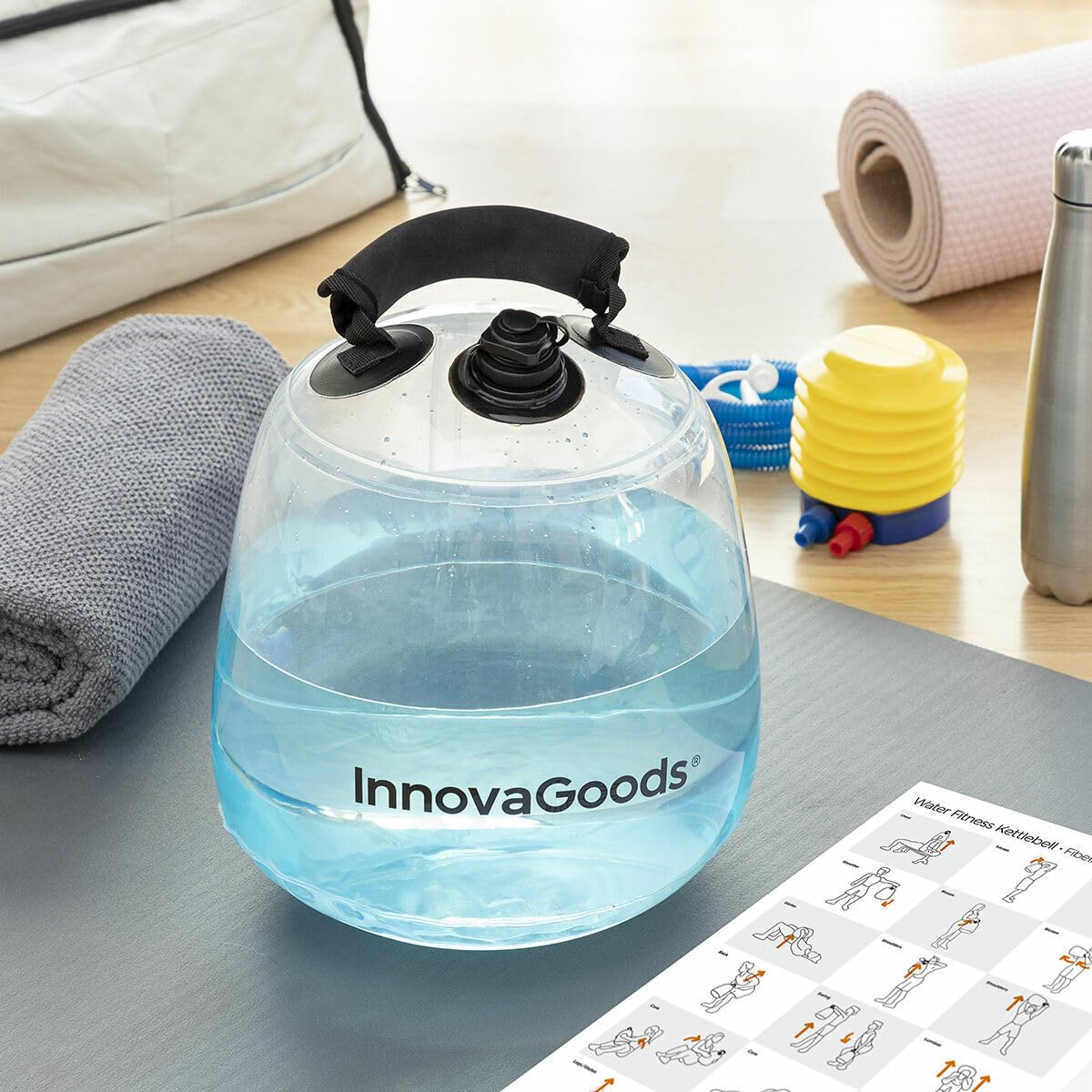 CCLIFE Watergevulde kettlebell waterinjectie kettlebell verstelbare kettle bells waterfles kettlebells verstelbare halter waterkoker