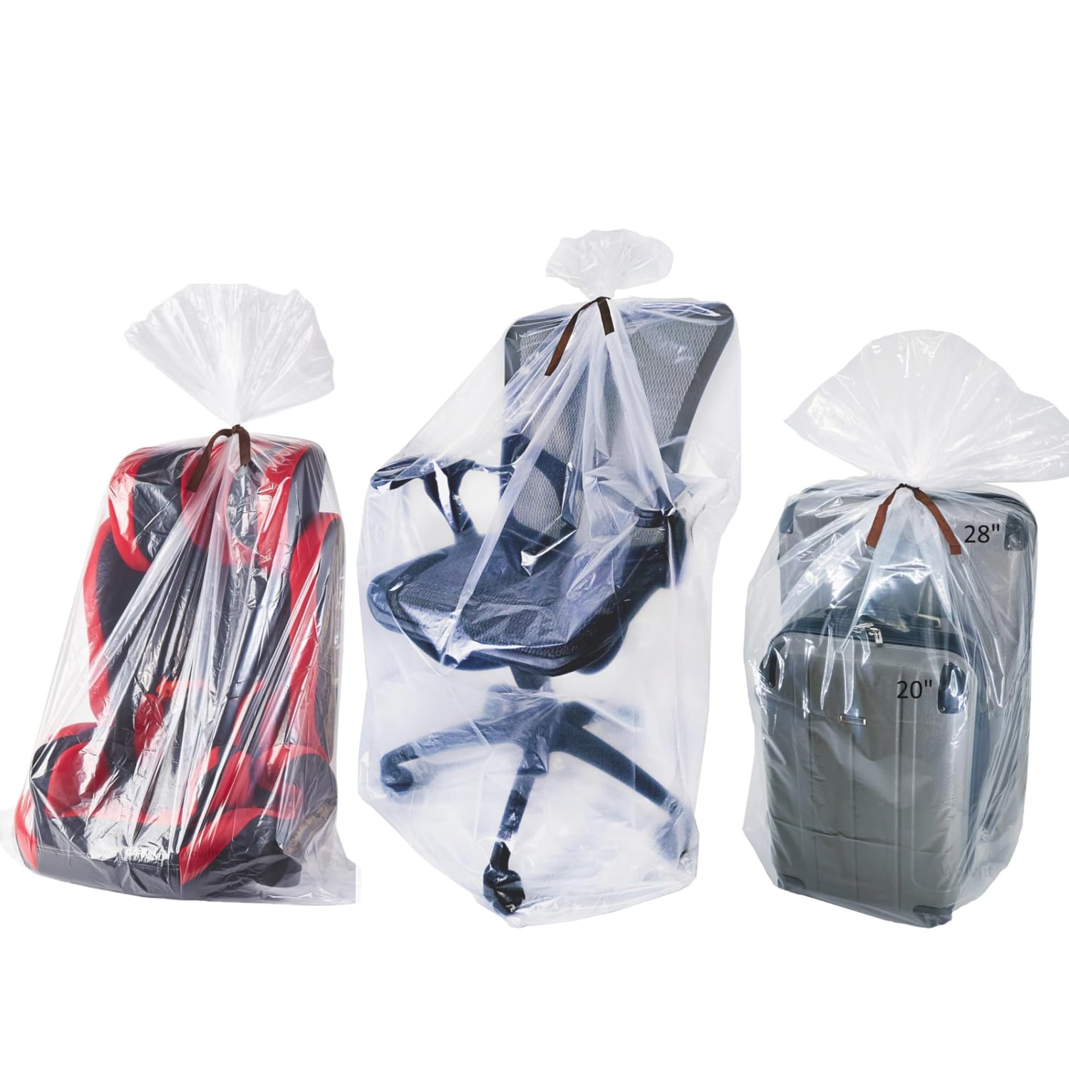 10 Sacchetti Plastica Trasparente Extra Large 100x152 Cm - Per Valigie, Trapunte, Traslochi
