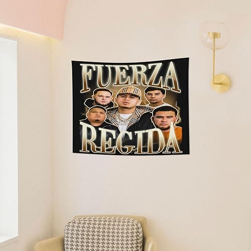 Miniatura 4 de OBLUE Fuerza Singer Regida Band - Tapiz para colgar en la pared, póster artístico, decoración estética para sala de estar, dormitorio, 29 x 37