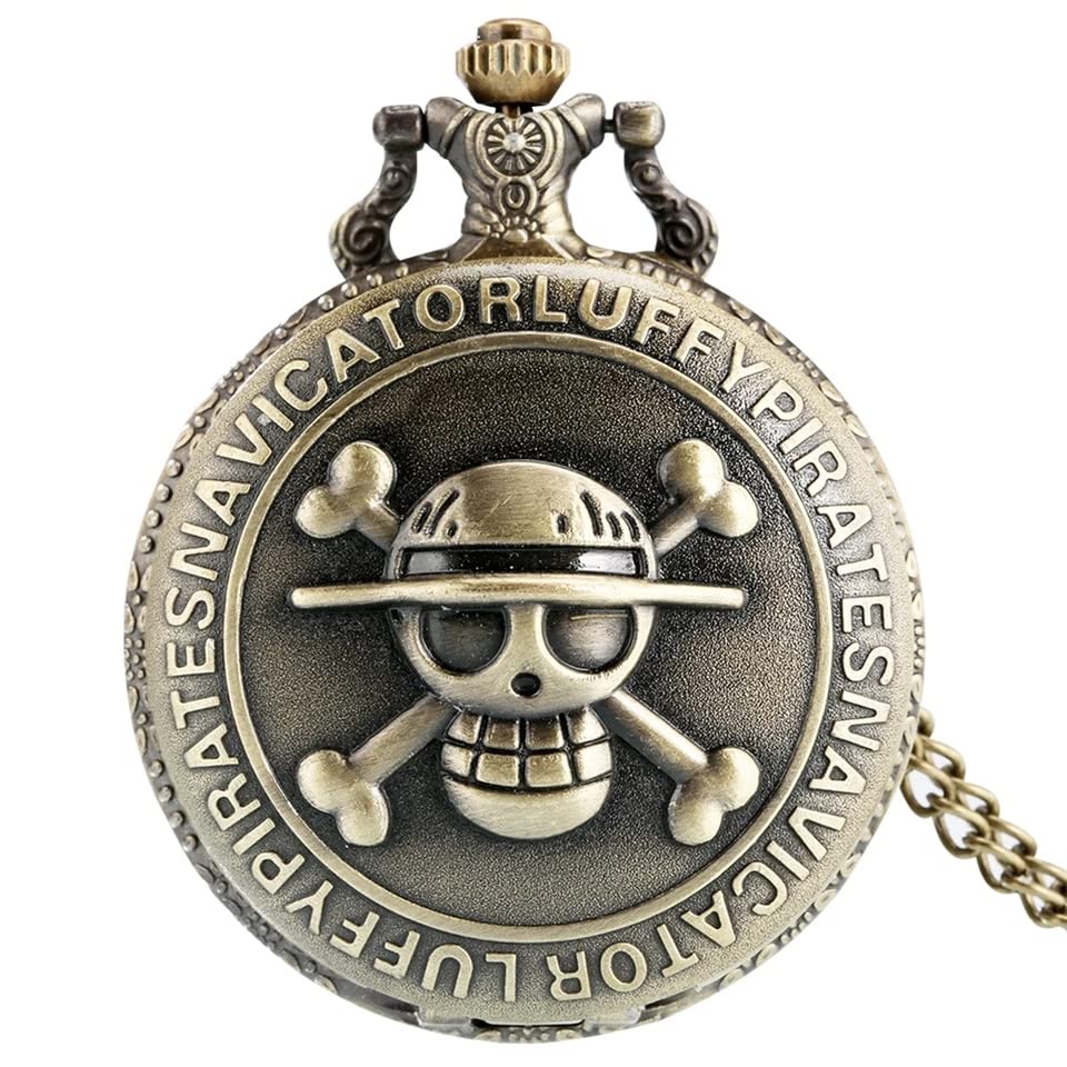 Tiny Tim Analog Men Antique Bronze Pocket-White Dial Watch Vintage Theme Metallic Car Bike Home Key Chain & Key Rings Best Gift On Their Special Occassions (2Side Onepiece)