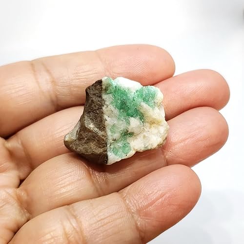 Miniatura 8 de Raw Colombian Stone. Emeralds in Calcite Matrix. Premium Raw Piece. Hope, Love and Family Protection! (PC #31)