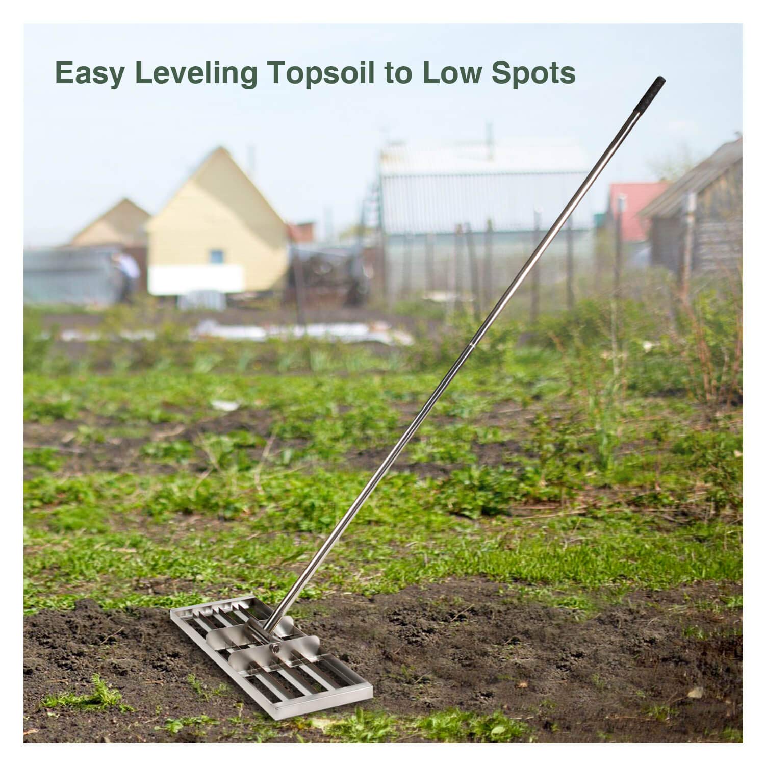 IWONGO Levelawn Tool Leveling Lawn Rake 36'' x 10'' Lawn Leveling