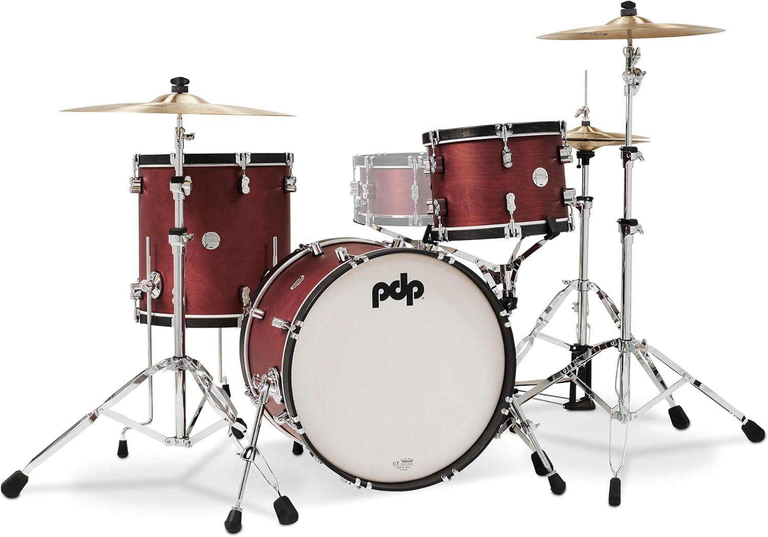 Concept Classic Series 3-Piece Maple Shell Pack, Ox Blood w/Ebony Hoops