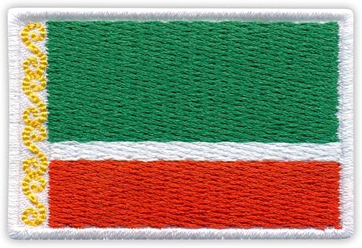 Flag of Chechnya - National - Iron-on/Heat Seal Backing - Embroidered Patch/Badge/Emblem
