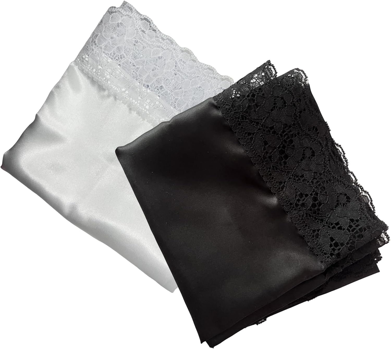 26" Silk Lap Scarf Body Scarf with Lace Lap Scarves Handkerchief lapscarfs for ladies Women Church