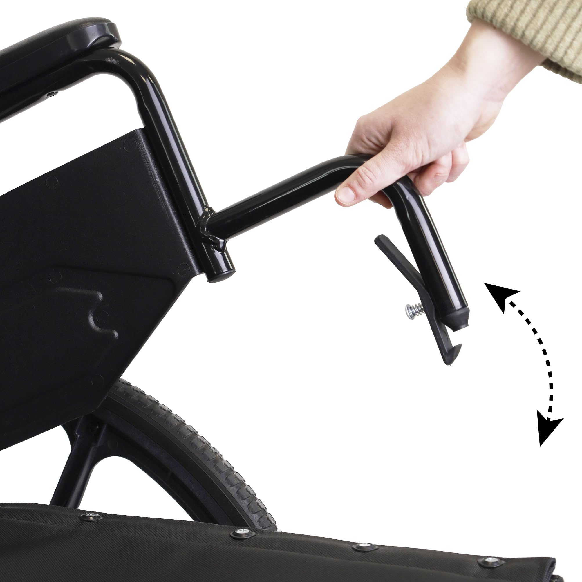 Silla de Ruedas Ancha Bariátrica (Asiento 55 cm), Soporta 225kg, Estructura de Acero con Freno, Reposabrazos y Reposapies Abatibles
