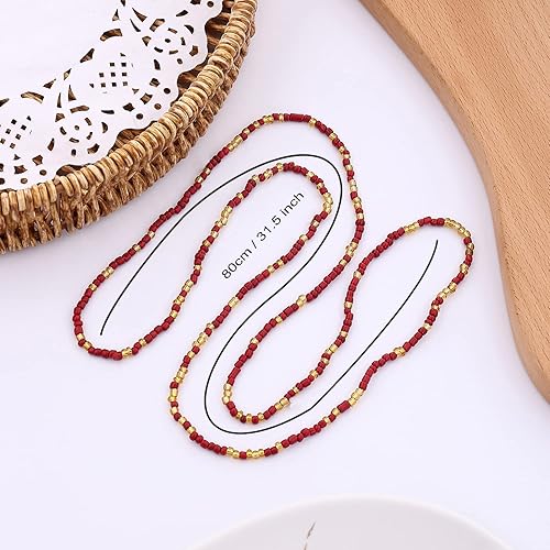 Miniatura 4 de Taouzi Cuentas de cintura para mujer, cadena de cuerpo con cuentas de colores, cadena elástica, cadena de cintura para playa, bikini, cadenas de