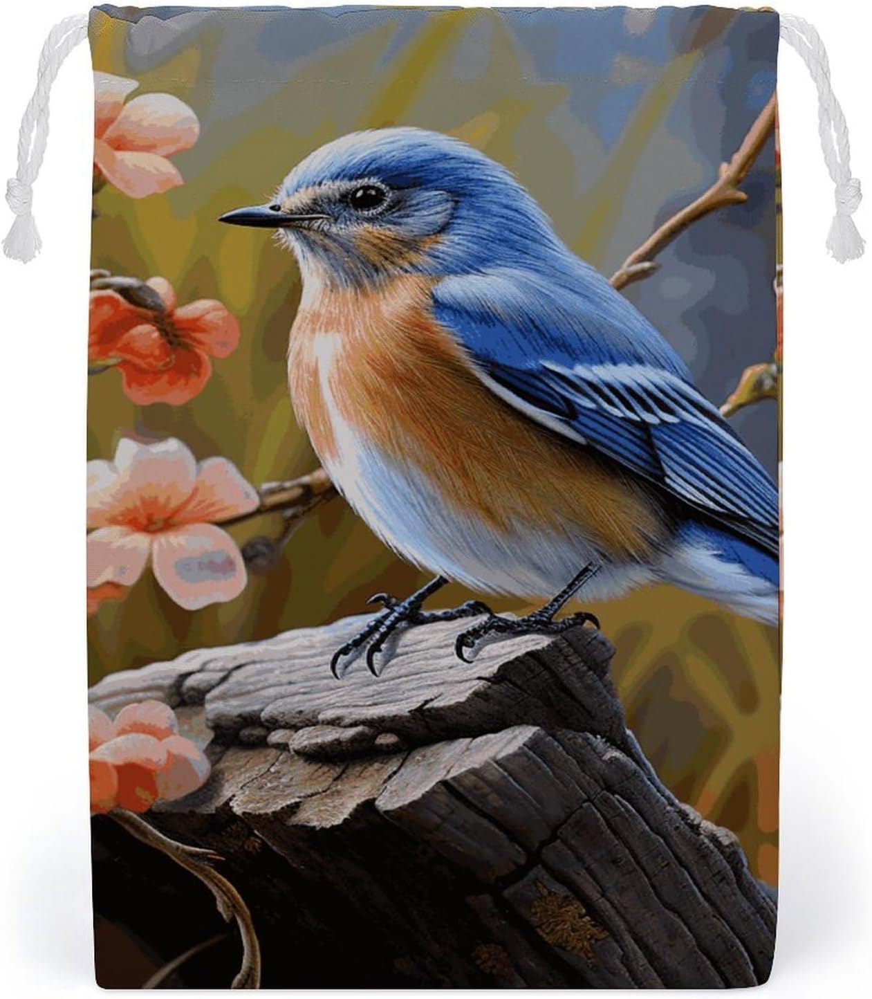 Drawstring Storage Bag Travel Shoe Bag Eastern Bluebird Sports Cinch Sack for Gym Beach Camp