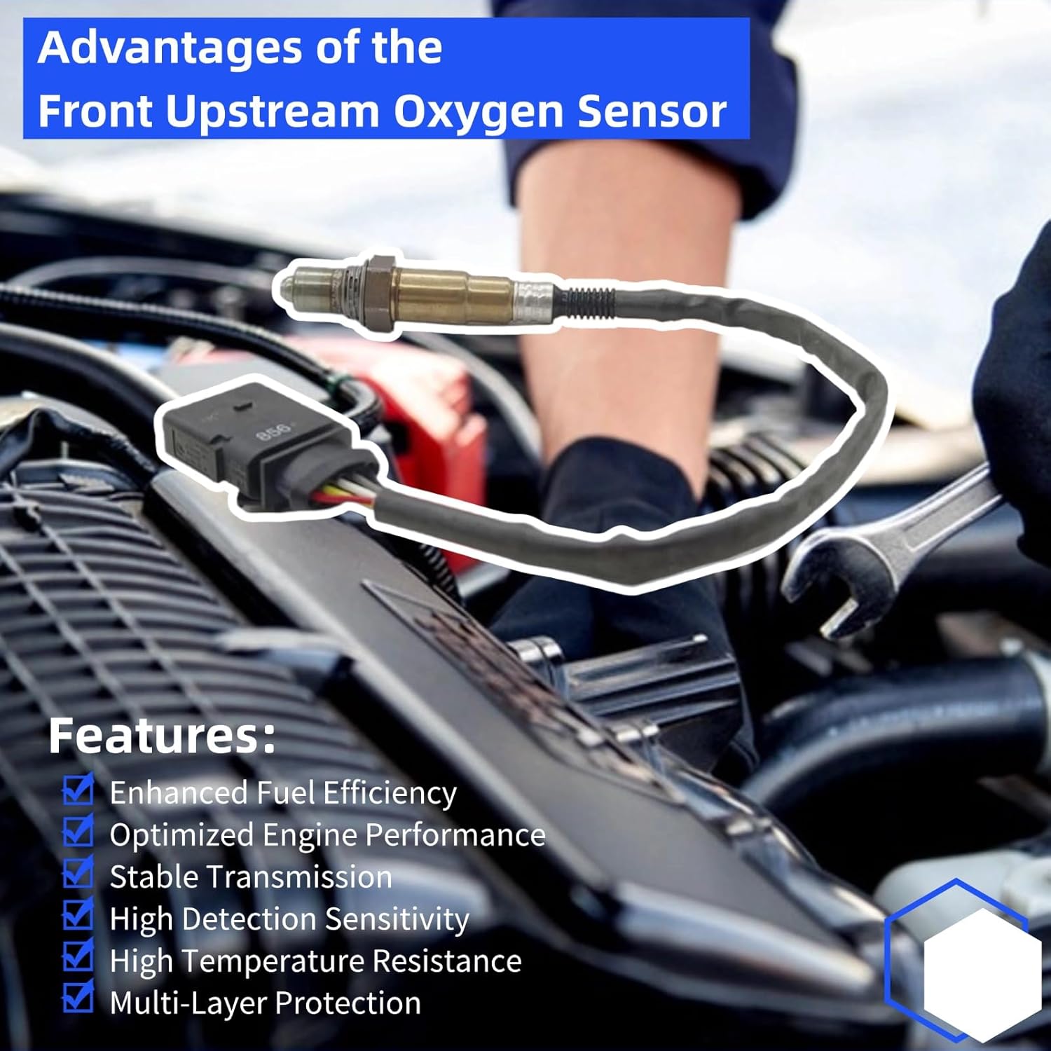 8K0906262C Front Upstream Oxygen Sensor Fit for Touareg Audi A4 A5 Q5 Q7