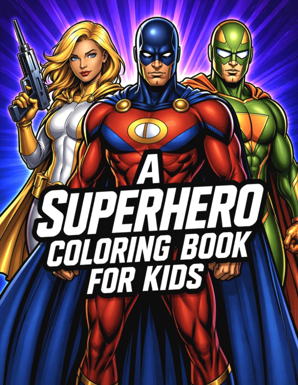 A Superhero Coloring Book for Kids: Action Packed Hero Coloring Pages for Kids Ages 5-10 | Powerful Heroes and Adventures (Super Series Coloring Books)