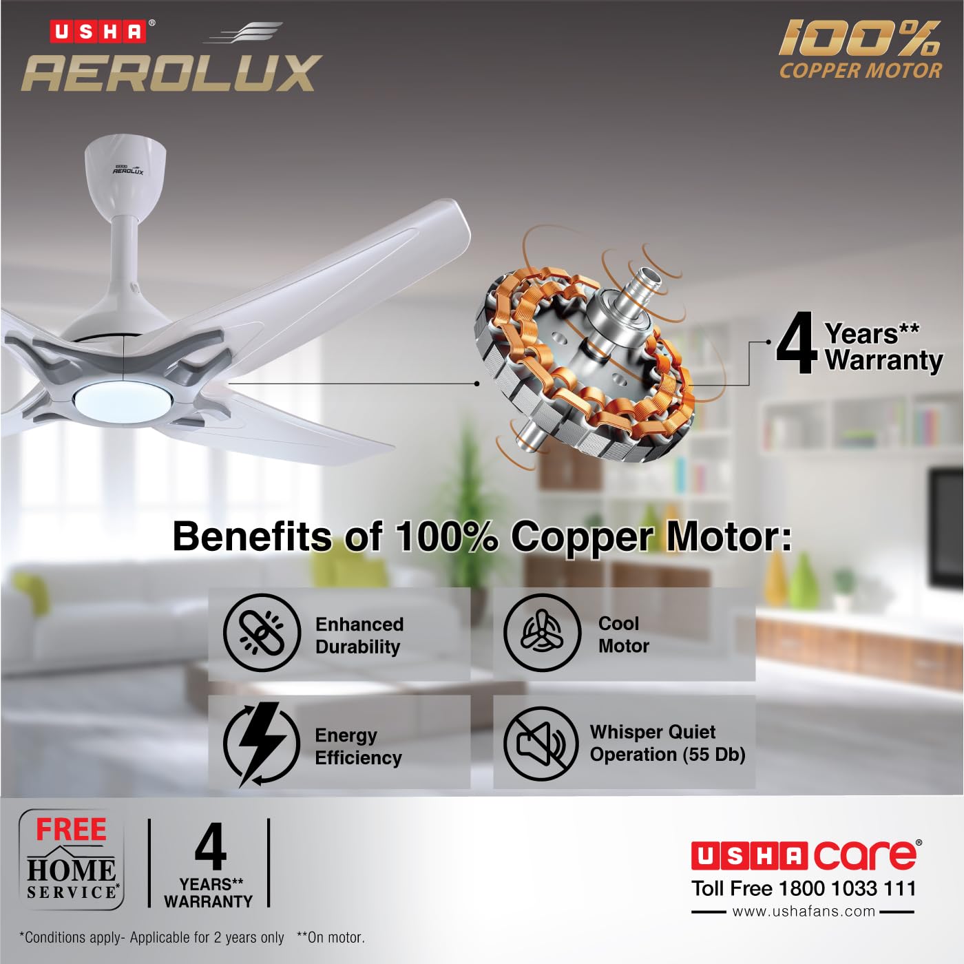 Usha CF 1320MM Aerolux Aphrodite With Remote