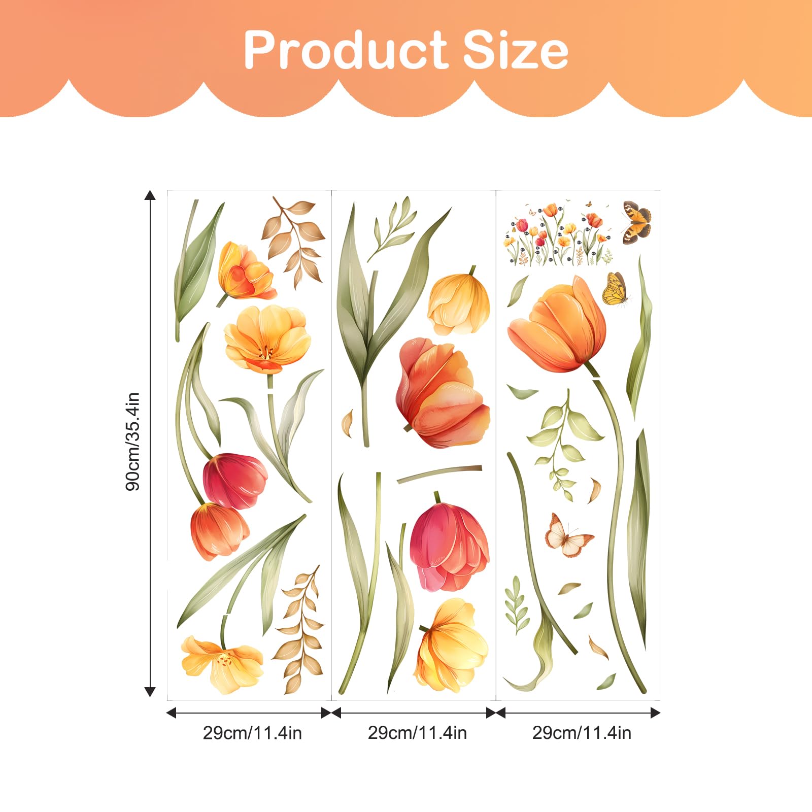 Tanlaby Stickers Muraux Pissenlit Autocollants Muraux Fleurs Noires 356245144288