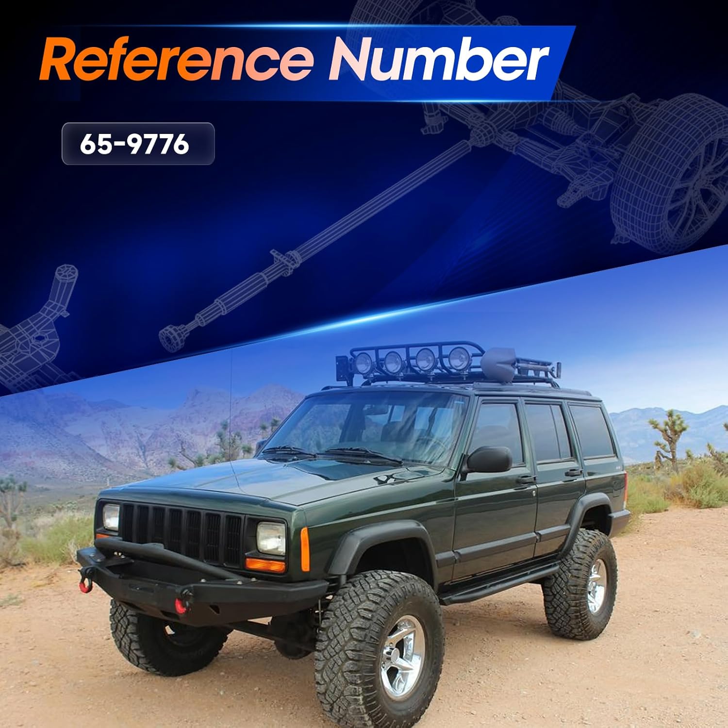 30.51''-33.66'' Front Drive Shaft Prop Shaft Driveshaft Assembly [L6 4.0L Automatic Transmission] Fit for Jeep Cherokee 1990-1998, Fit for Grand Cherokee 1993, Wagoneer 1990, OE 65-9776