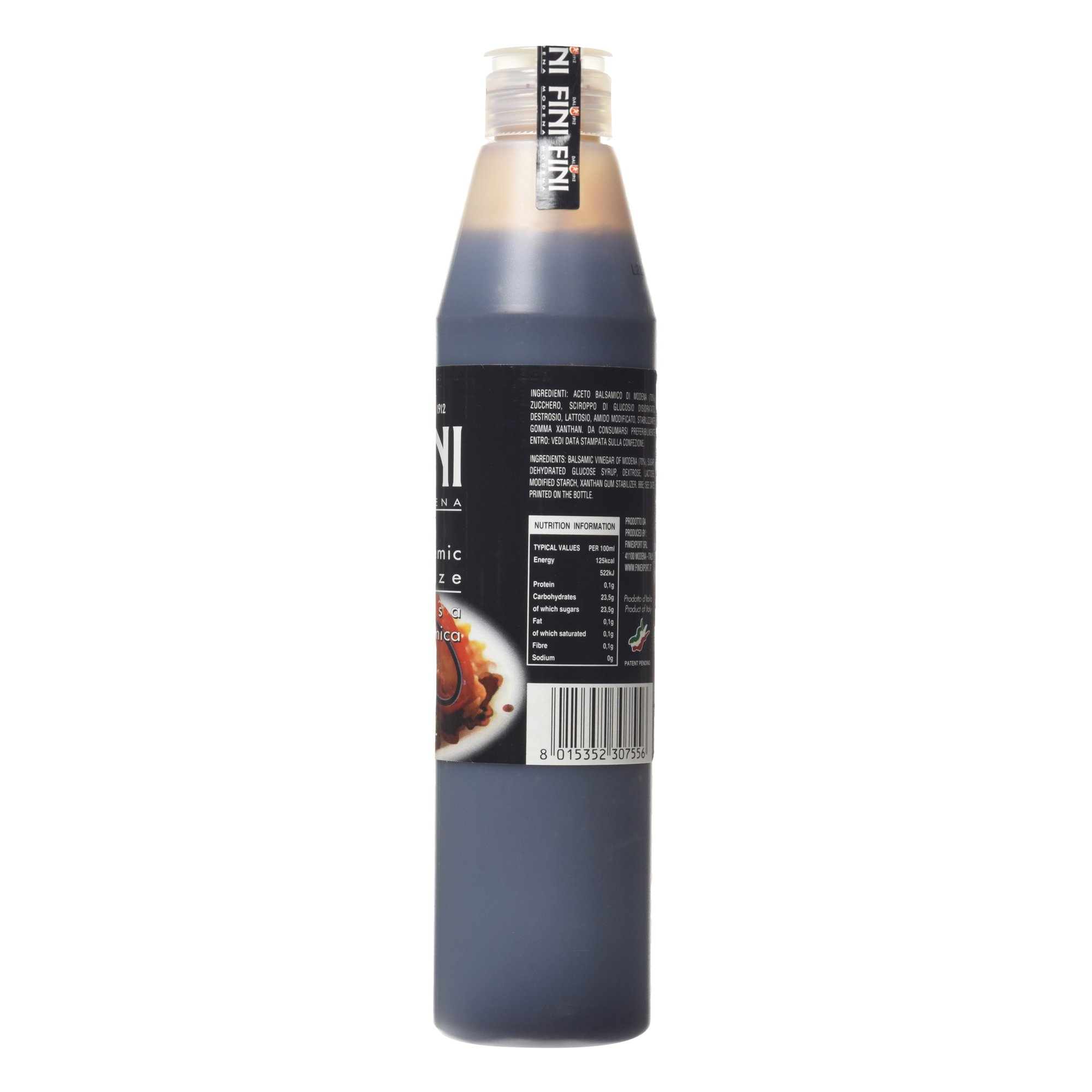 Fini - Vinagre Balsámico de Módena, Gourmet, Salsa Cremosa, Ensaladas y Vegetales, Sin Gluten, 380ml