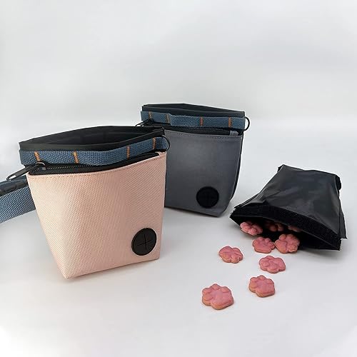 Miniatura 7 de Bolsa de golosinas para perros con clicker de entrenamiento de mascotas, kit de bolsa de entrenamiento para perros, cierre magnético, entrenamiento