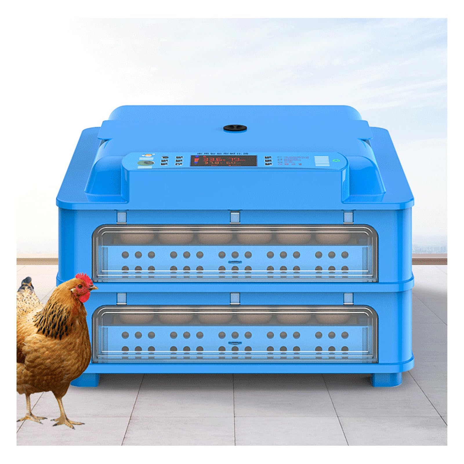 Incubadora automática de aves de corral, incubadora digital de huevos con control de temperatura para incubar pollos, patos y codornices - Capacidad de 9 huevos