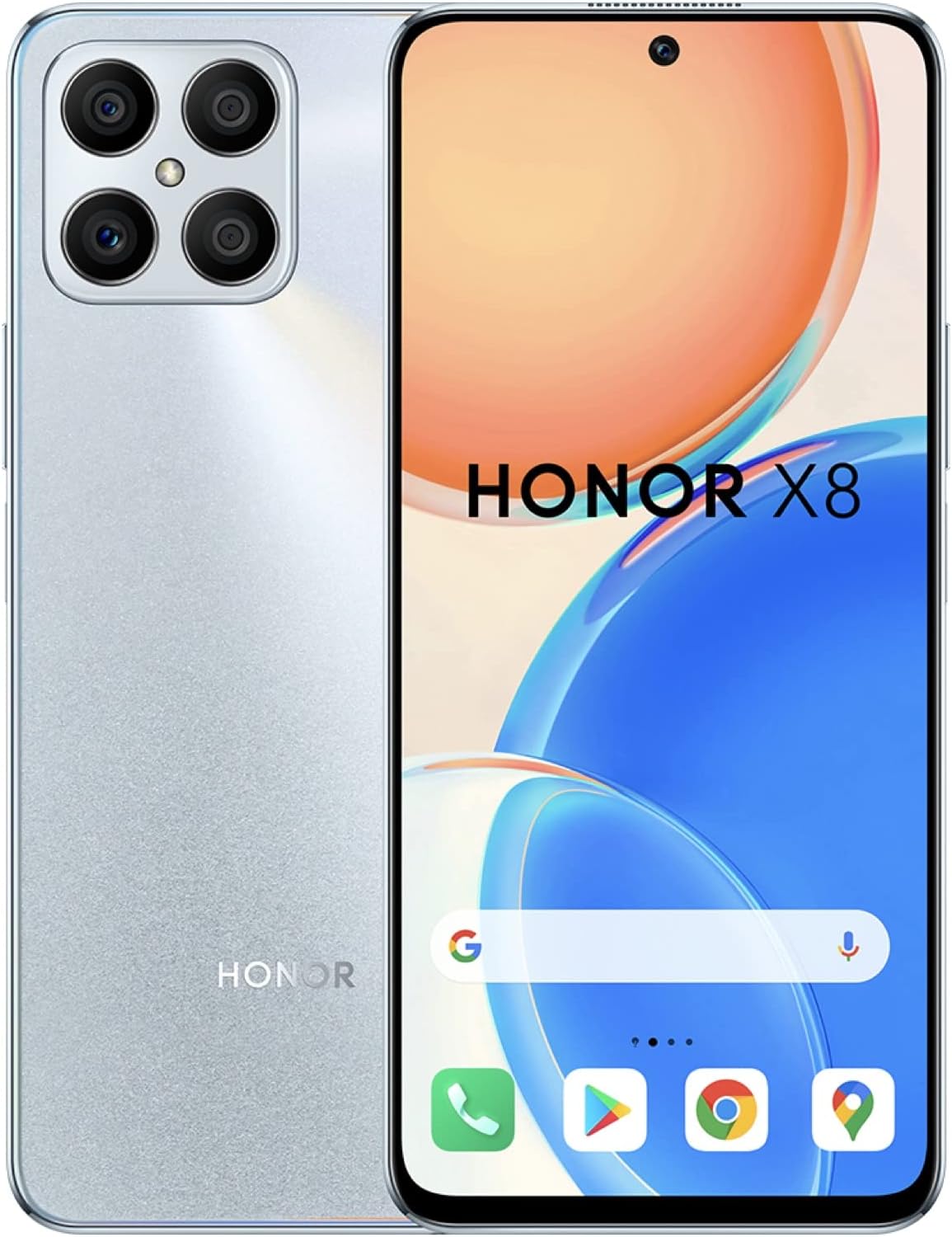 X8 Smartphone, 6.7 Inch SIM-Free Unlocked Mobile Phone with 64MP Quad Camera, 90Hz, Snapdragon 680, Dual Sim, NFC, 6+128GB（2 Year Warranty