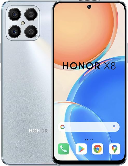 HONOR X8 Smartphone, 6.7 Inch SIM-Free Unlocked Mobile Phone with 64MP Quad Camera, 90Hz, Snapdragon 680, Dual Sim, NFC, 6+128GB2 Year Warranty