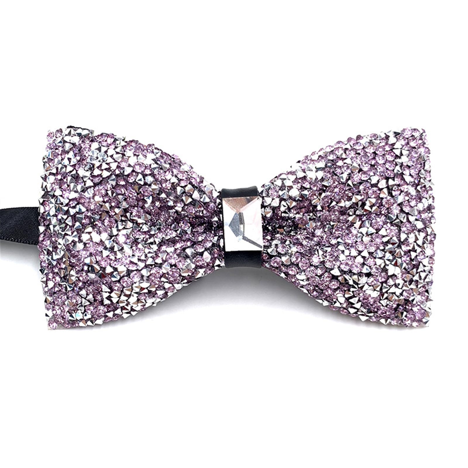 Qaonsciug Unisex Cy10 Mens Adjustable Pre-Tied Bowtie Sparkly Rhinestones Bow Ties Jewelry Necktie For Wedding Banquets Party Neckwear Crystal Neck Tie