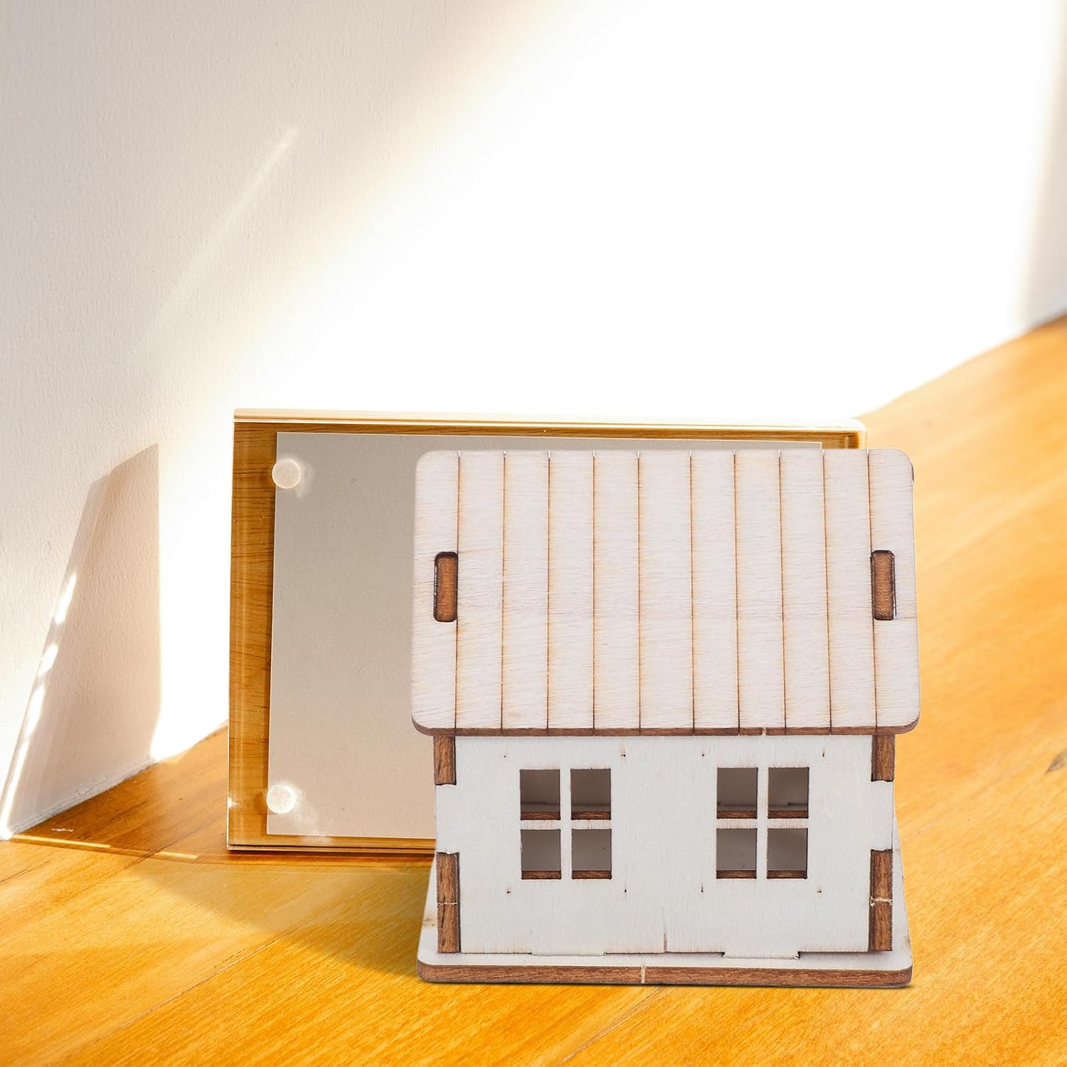 Miniature Wooden House Building Kit for DIY Christmas Decoration