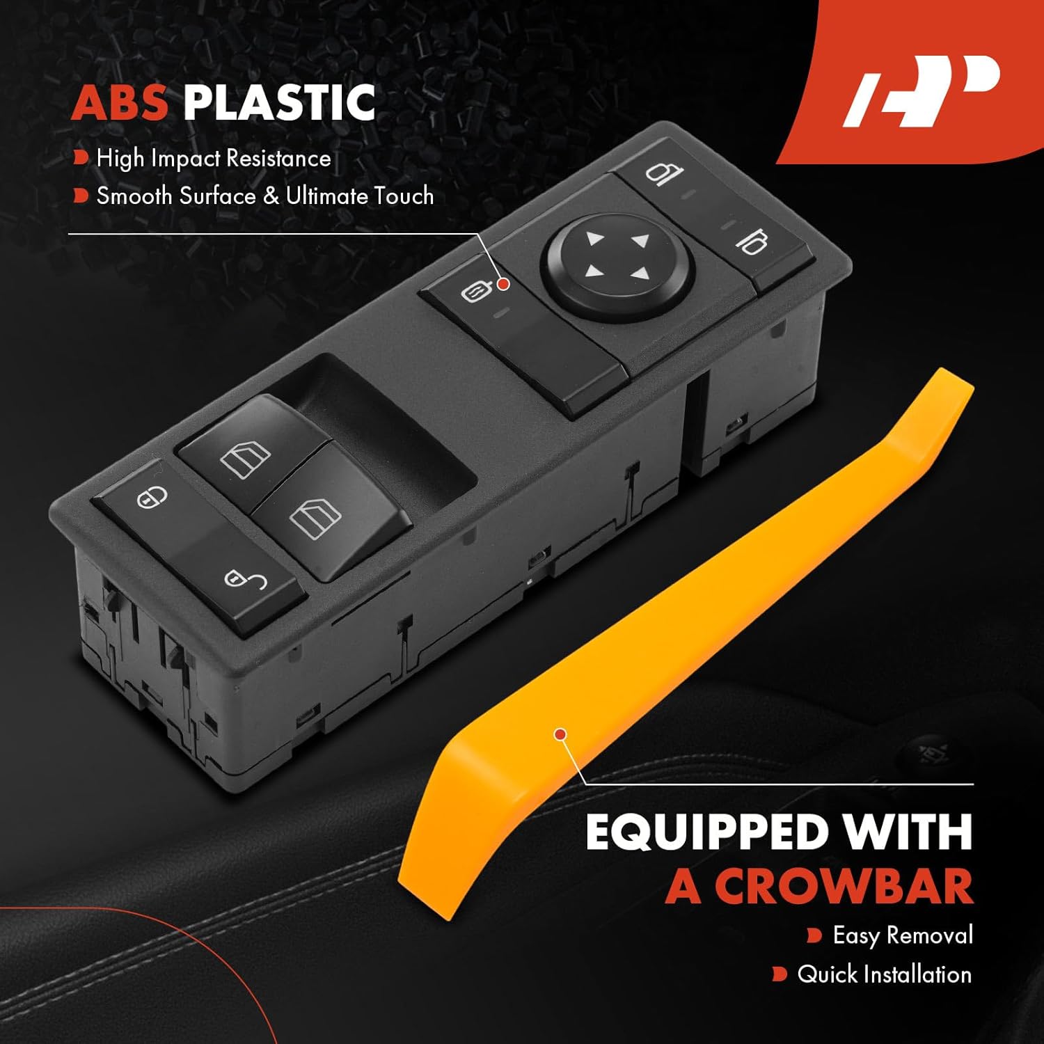 A-Premium Power Window Switch Compatible with Freightliner Cascadia 2017, Left Driver Side