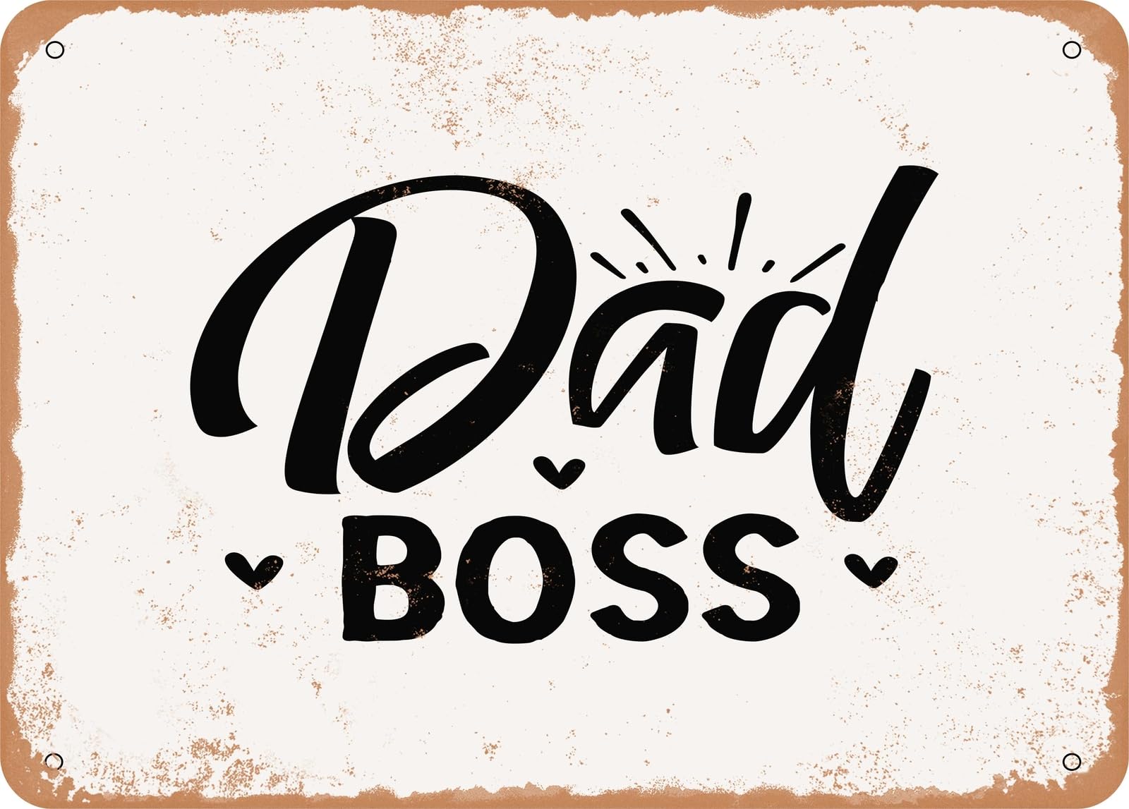 Miaomansenstore Metal Sign - Dad Boss - Vintage Look Sign Home Decor
