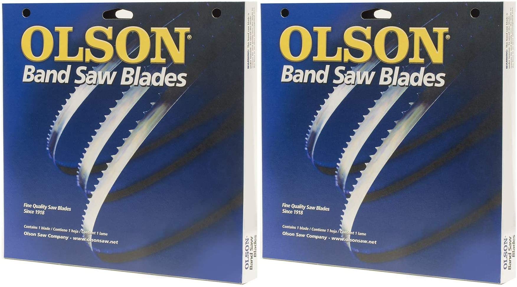 Olson Saw FB23193DB 1/2 by 0.025 by 93-1/2-Inch HEFB Band 3 TPI Hook Saw Blade Pack of 2