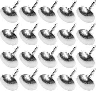 cyclingcolors 20x clavos tachuelas para tapicería 9mm plata cromo decoración sofá sillón cama silla renovación, acabado niquelado