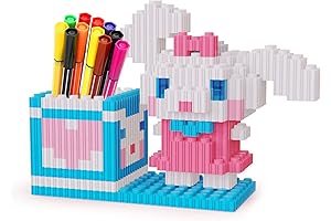 3D Creative Dog Pencil Holder Pixel Art Puzzle Block