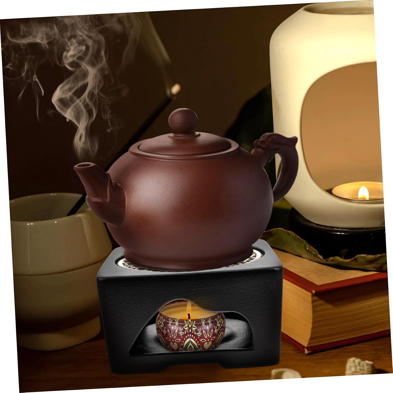 Garneck Retro Teapot Warmer Pot Tea Warmer Hot Tea Maker for Stovetop Japanese Decor