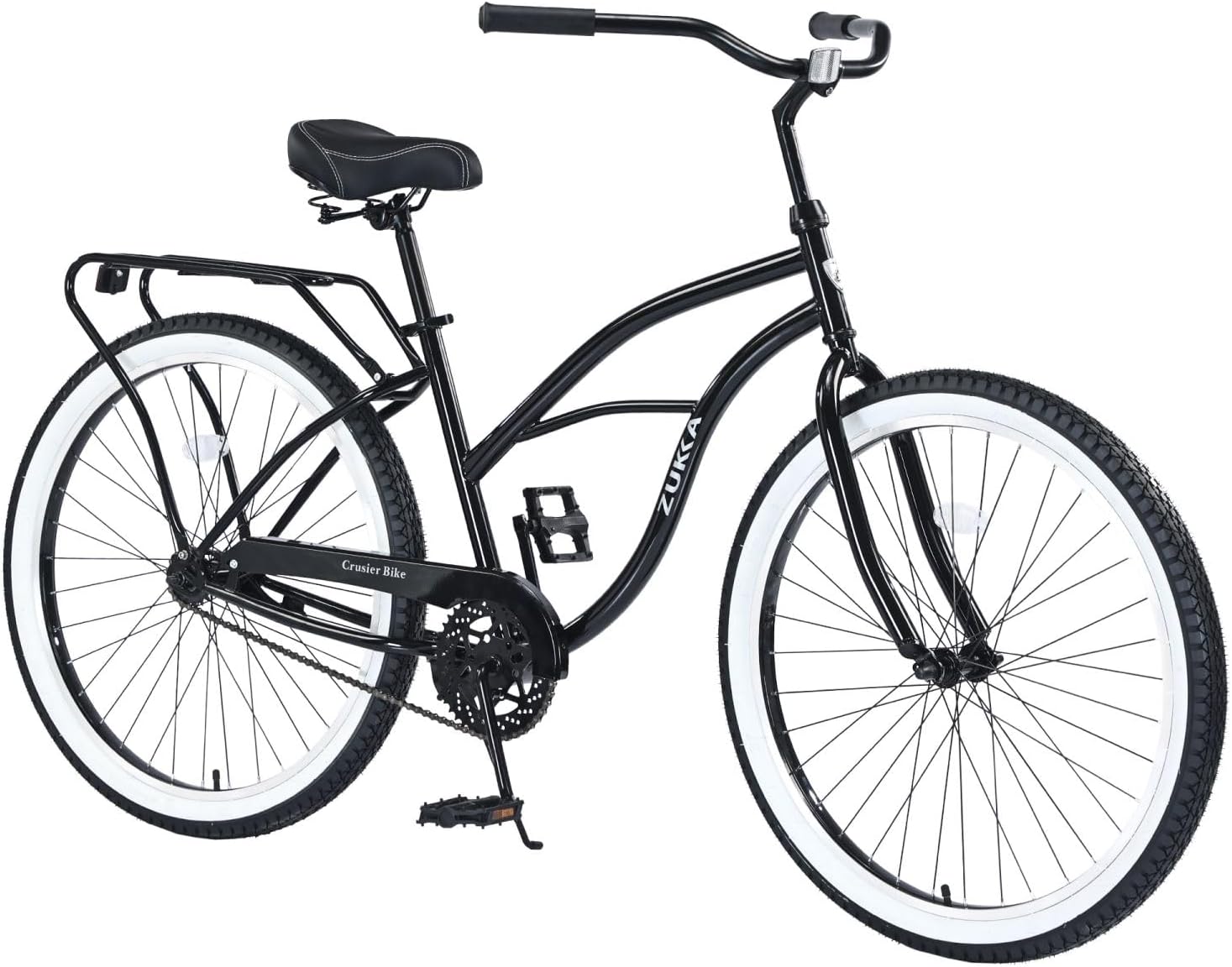 26-Inch Beach Cruiser Bike, Single Speed Steel Frame, Men's Comfort Bicycle with Coaster Brake