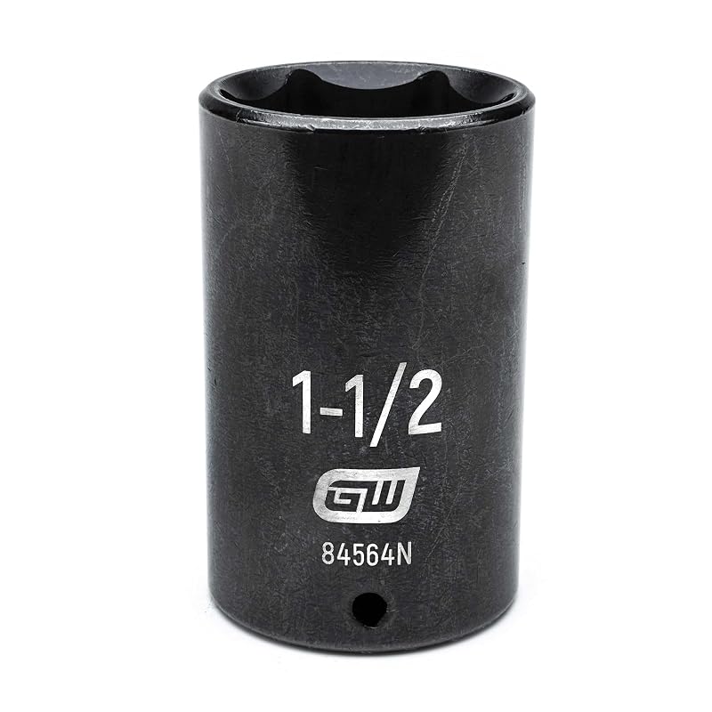 Soquete de Impacto Profundo GEARWRENCH 38,1 mm (1-1/2 pol.) SAE, Encaixe de 12,7 mm (1/2 pol.), 6 Pontas – 84564N