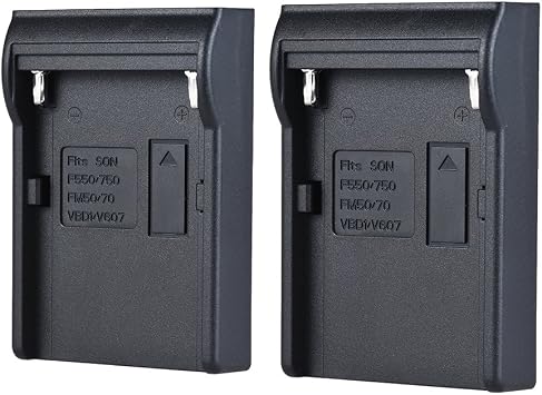 Andoer 2pcs NP-F970 Battery Plate for Neweer Andoer Dual/Four Channel Battery Charger for Sony NP-F550 F750 F950 NP-FM50 FM500H QM71