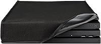 Vista 1 de eXtremeRate Black Horizontal Dust Cover for PS4 Pro Console, Soft Neat Lining Dust Guard for PS4 Pro Console, Anti Scratch Waterproof Cover